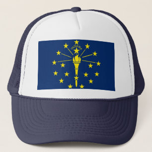 Camionero Gorra con bandera del estado de Indiana - Estados 