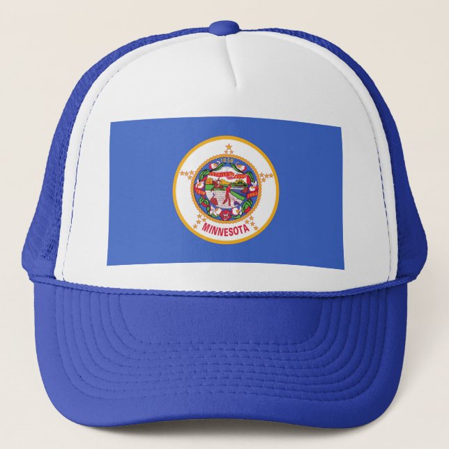 Camionero Gorra con bandera del estado de Minnesota - Estado (Anverso)