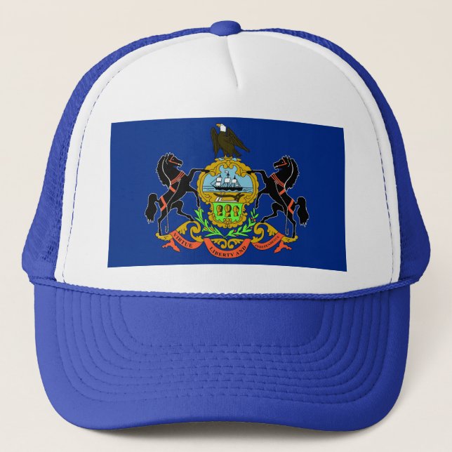Camionero Gorra con bandera del estado de Pensilvania - Esta (Anverso)