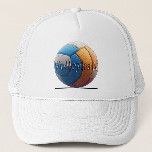 Camionero Gorra con deporte de voleibol de diseño (Anverso)