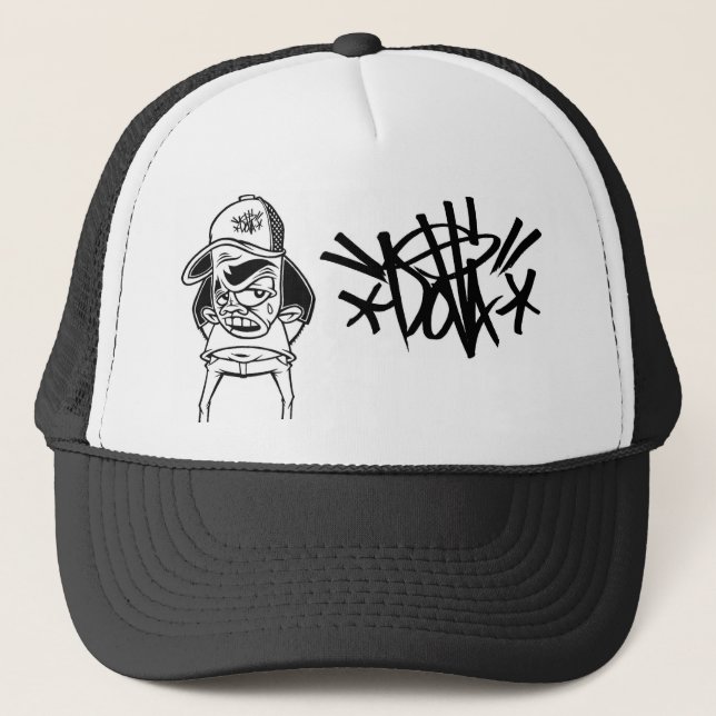 Camionero gorra con etiqueta de dólar con personaje (Anverso)