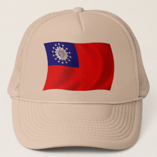 Camionero Gorra con la bandera de Birmania