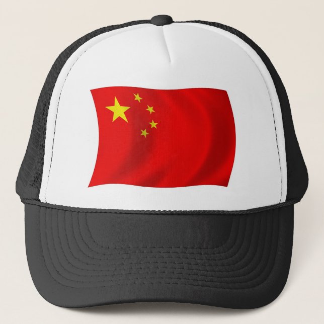 Camionero Gorra con la bandera de China (Anverso)