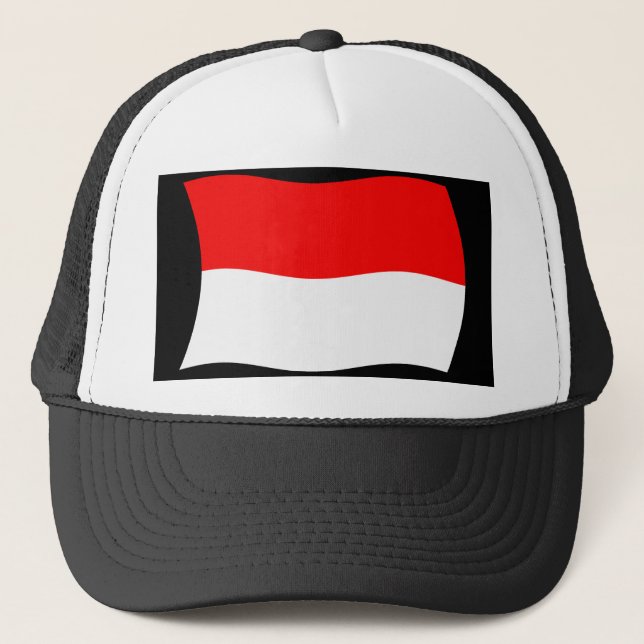 Camionero Gorra con la bandera de Indonesia (Anverso)