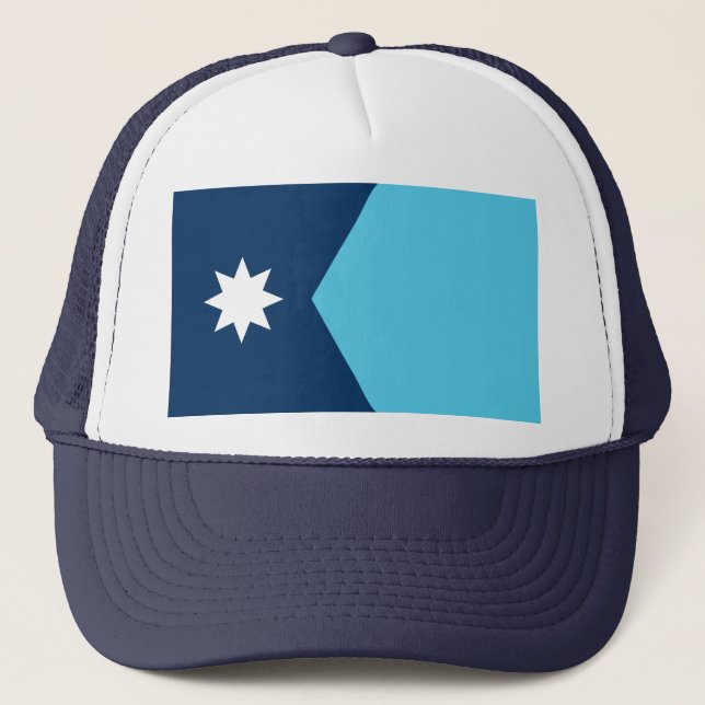 Camionero Gorra con la bandera de Minnesota, EE. UU. (Anverso)