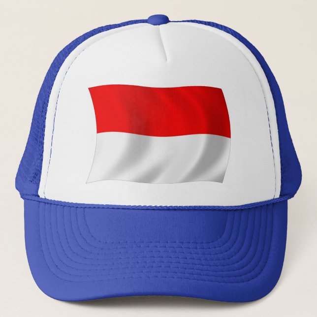 Camionero Gorra con la bandera de Mónaco (Anverso)