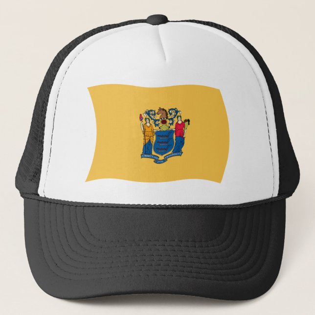 Camionero Gorra con la bandera de Nueva Jersey (Anverso)