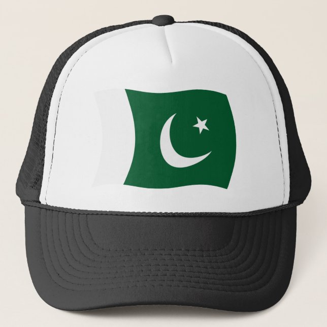 Camionero Gorra con la bandera de Pakistán (Anverso)