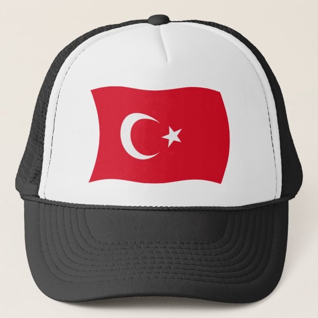 Camionero Gorra con la bandera de Turquía (Anverso)
