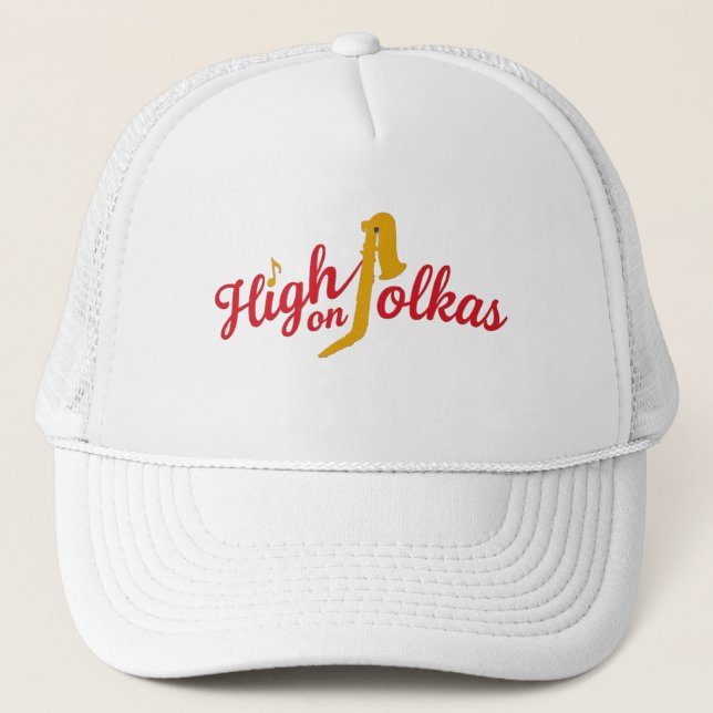 Camionero Gorra con logo de High on Polkas (Anverso)