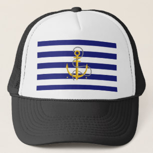 Camionero Gorra con tema marino – Gorra con diseño de ancla