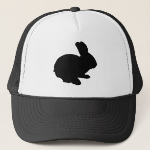 Camionero Gorra Conejo de Pascua de Silhouette Negra
