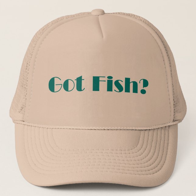 Camionero Gorra conseguido de los pescados (Anverso)