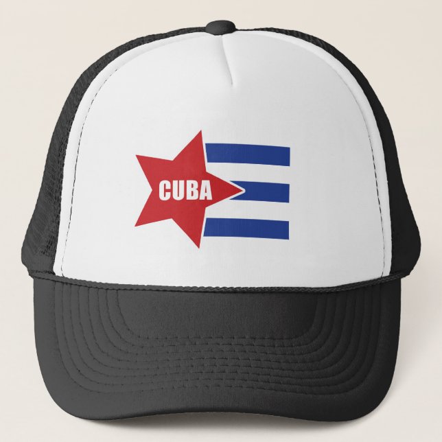 Camionero Gorra cubano de la bandera (Anverso)