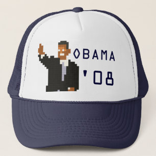 Camionero Gorra de 08-Bit de Obama '
