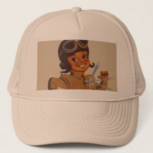 Camionero Gorra de afiches de época de la Segunda Guerra Mun