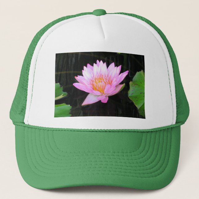 Camionero Gorra de agua rosada de Lotus (Anverso)