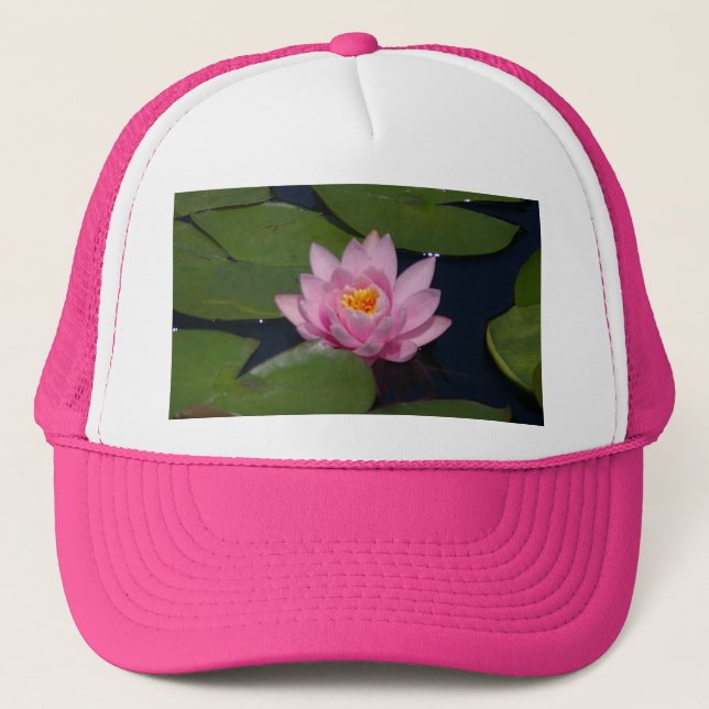 Camionero Gorra de agua rosada de Lotus (Anverso)