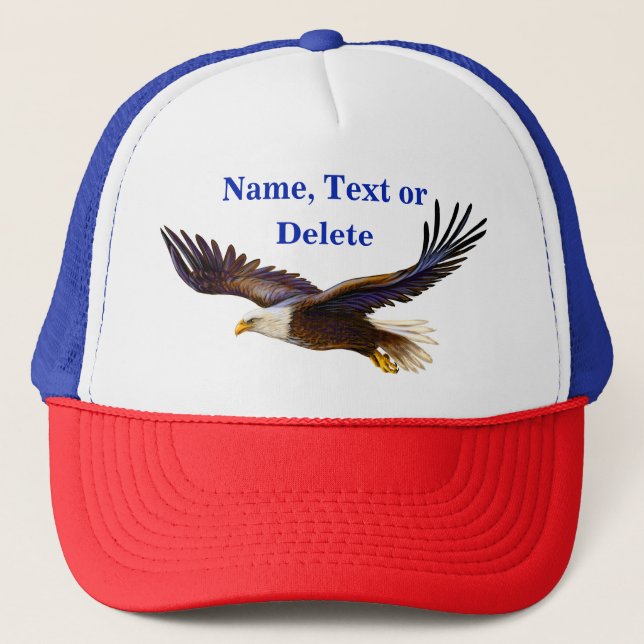 Camionero Gorra de águila personalizada, Cap. Tu texto (Anverso)