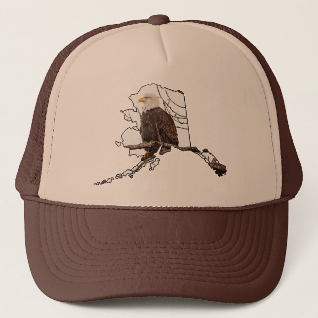 Camionero Gorra de Alaska de Eagle calvo (Anverso)