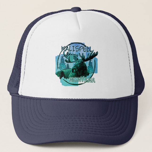 Camionero Gorra de alce rústico de Kalispell Montana (Anverso)