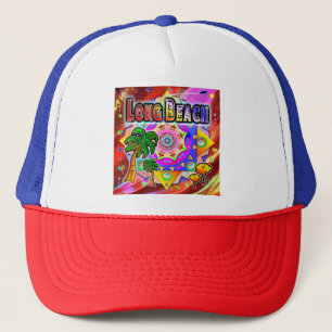 Camionero Gorra de amigos tropicales de Long Beach