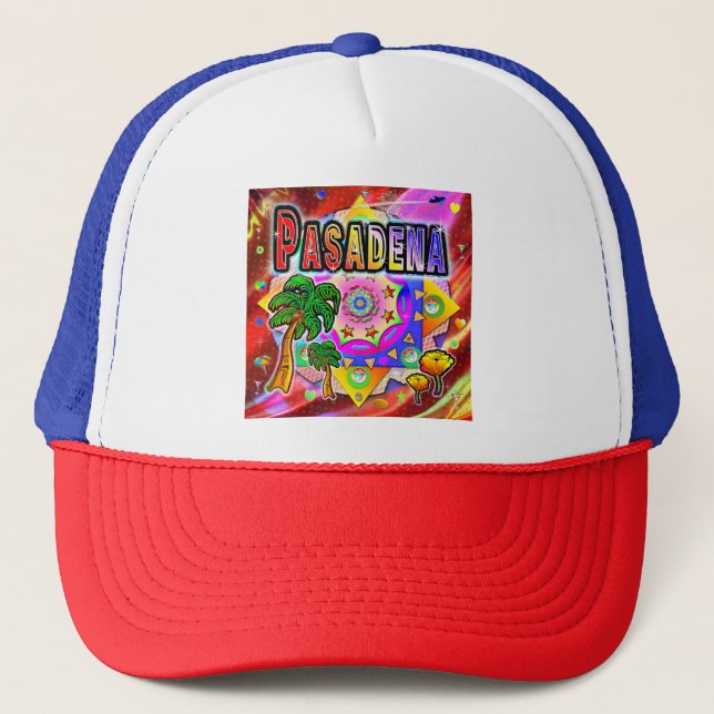 Camionero Gorra de amigos tropicales de Pasadena (Anverso)