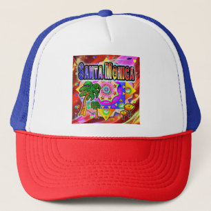 Camionero Gorra de amigos tropicales de Santa Mónica