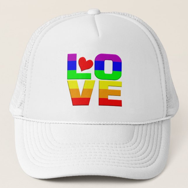 Camionero Gorra de amor arcoiris (Anverso)
