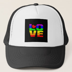 Camionero Gorra de amor arcoiris