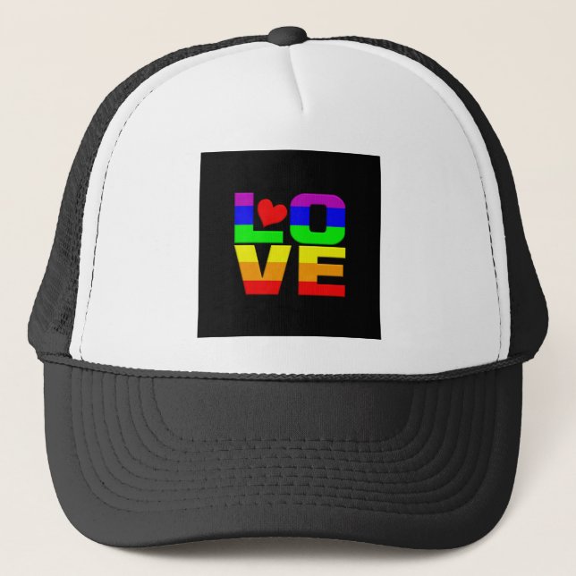 Camionero Gorra de amor arcoiris (Anverso)