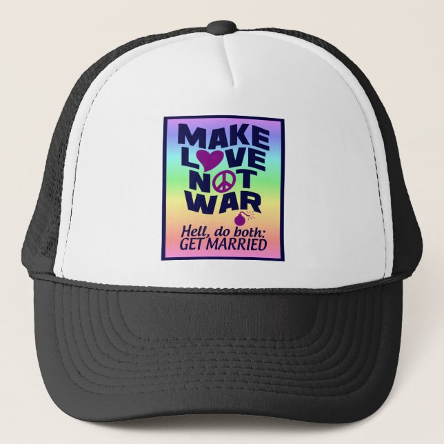 Camionero Gorra de Amor No Guerra (Anverso)