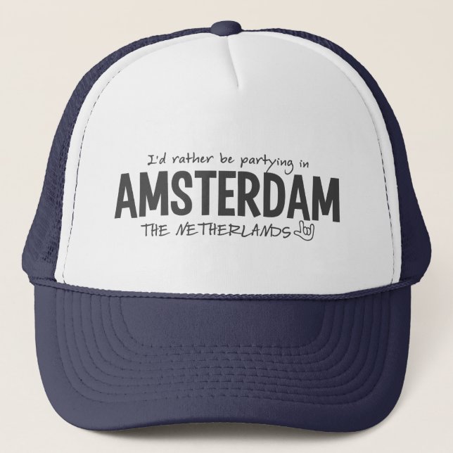 Camionero Gorra de AMSTERDAM - elija el color (Anverso)