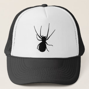 Camionero Gorra de araña de creepia negra
