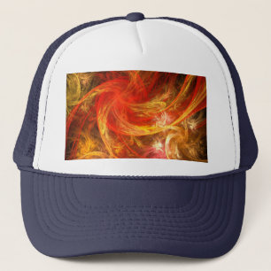 Camionero Gorra de arte abstracto de Firestorm