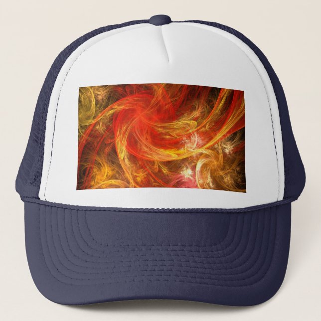Camionero Gorra de arte abstracto de Firestorm (Anverso)