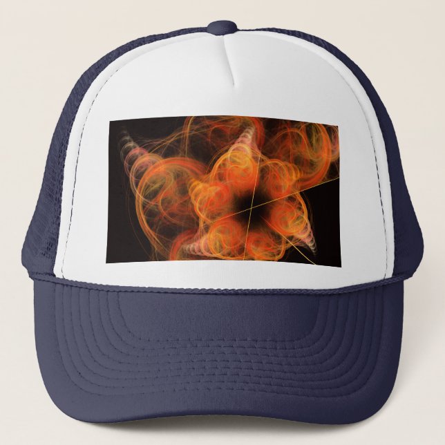 Camionero Gorra de arte abstracto de Lightworks (Anverso)