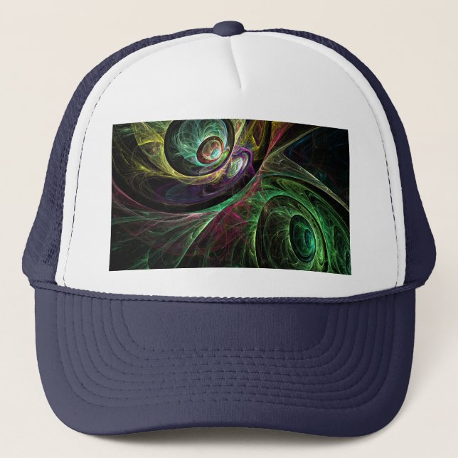 Camionero Gorra de Arte Abstracto de Ojo a Ojo (Anverso)