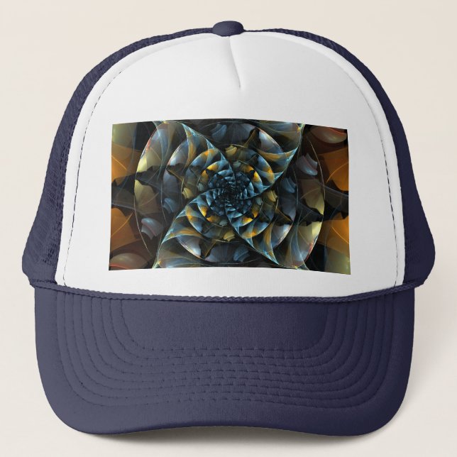 Camionero Gorra de arte abstracto de pinWheeler (Anverso)