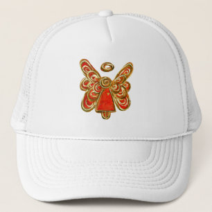 Camionero Gorra de arte de ángel de la Guardia Roja o gorra