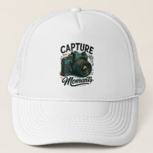 Gorra de arte de cámara retro Capture Moments