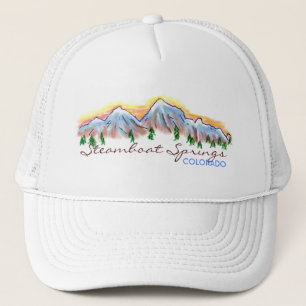 Camionero Gorra de arte de montaña de Steamboat Springs Colo