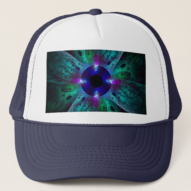 Camionero Gorra de arte de resumen visual (Anverso)