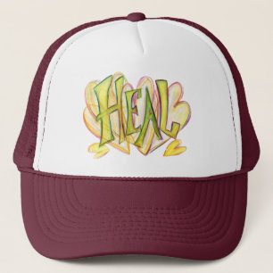 Camionero Gorra de arte de sanación de palabras Inspiradora
