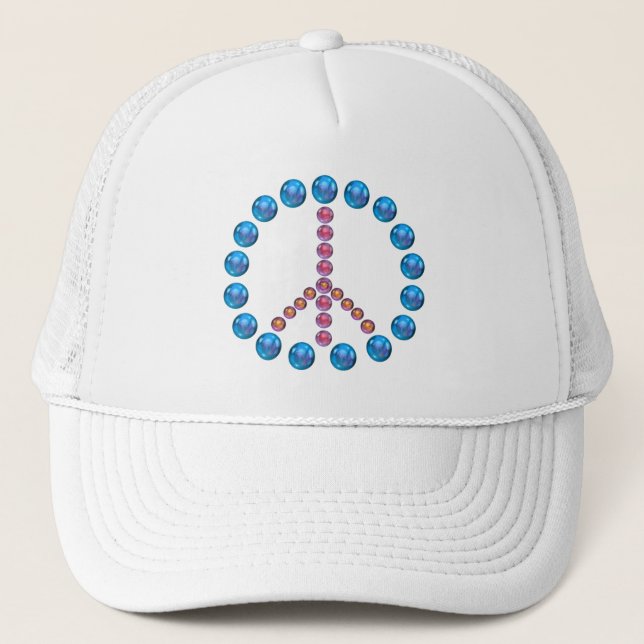 Camionero Gorra de arte de signo de paz (Anverso)