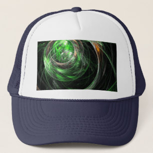 Camionero Gorra de arte sobre el Resumen Verde Mundial