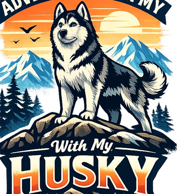 Camionero Gorra de aventura con mi amante Husky (Subido por el creador)