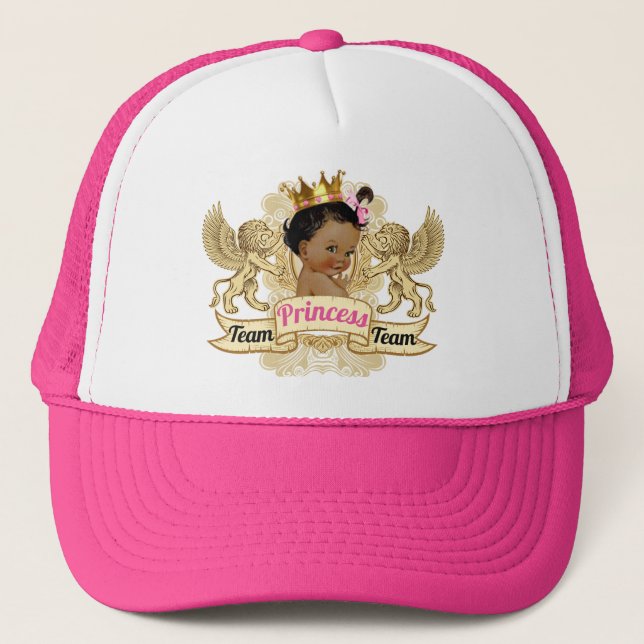 Camionero Gorra de Baby Shower africano de la Princesa Real (Anverso)