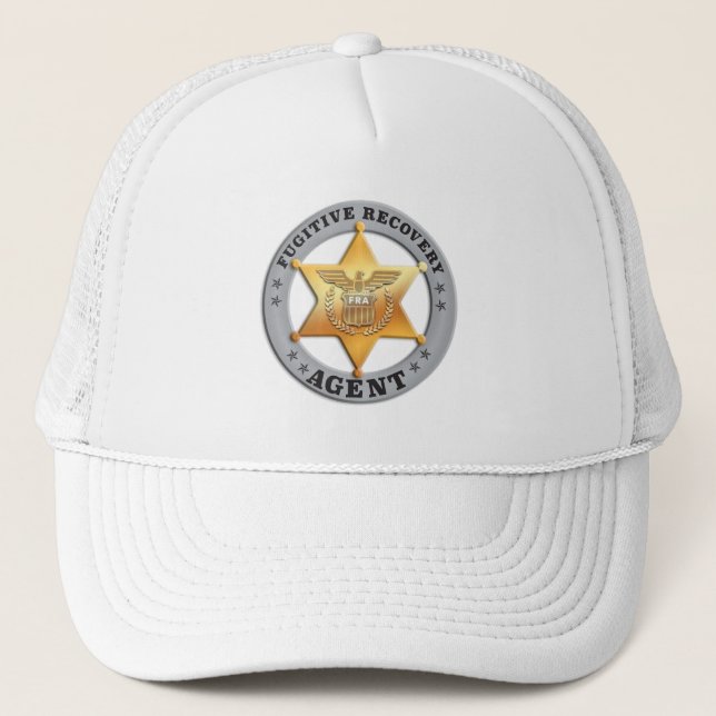 CAMIONERO GORRA DE BADGE DEL AGENTE DE RECUPERACIÓN FUGITIVA (Anverso)