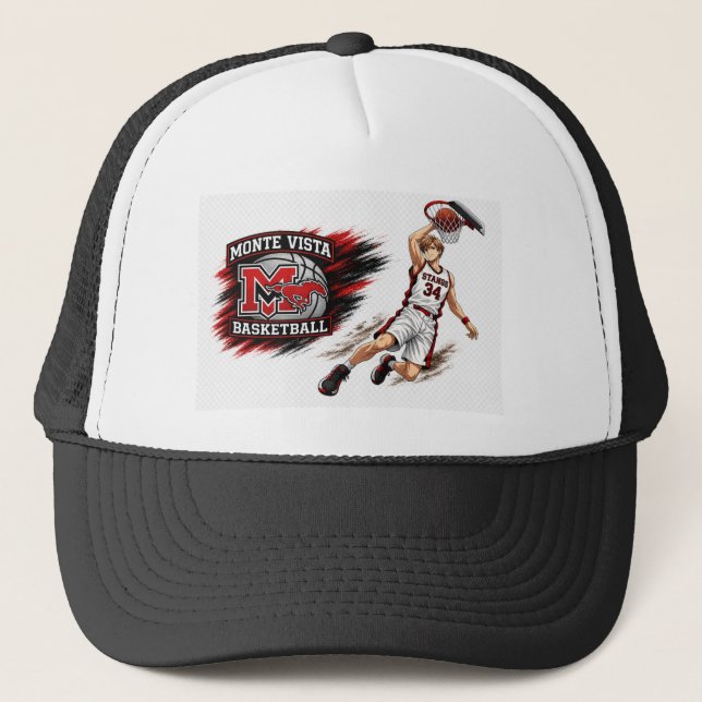 Camionero Gorra de Baloncesto Monte Vista # 34 (Anverso)